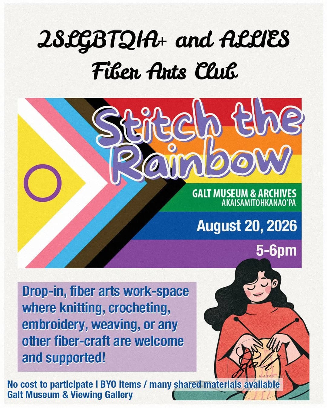 Stitch The Rainbow: 2SLGTBTQIA+ and Allies Fiber Arts Club